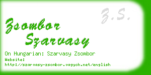 zsombor szarvasy business card